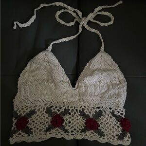 Forever 21 crochet crop halter top